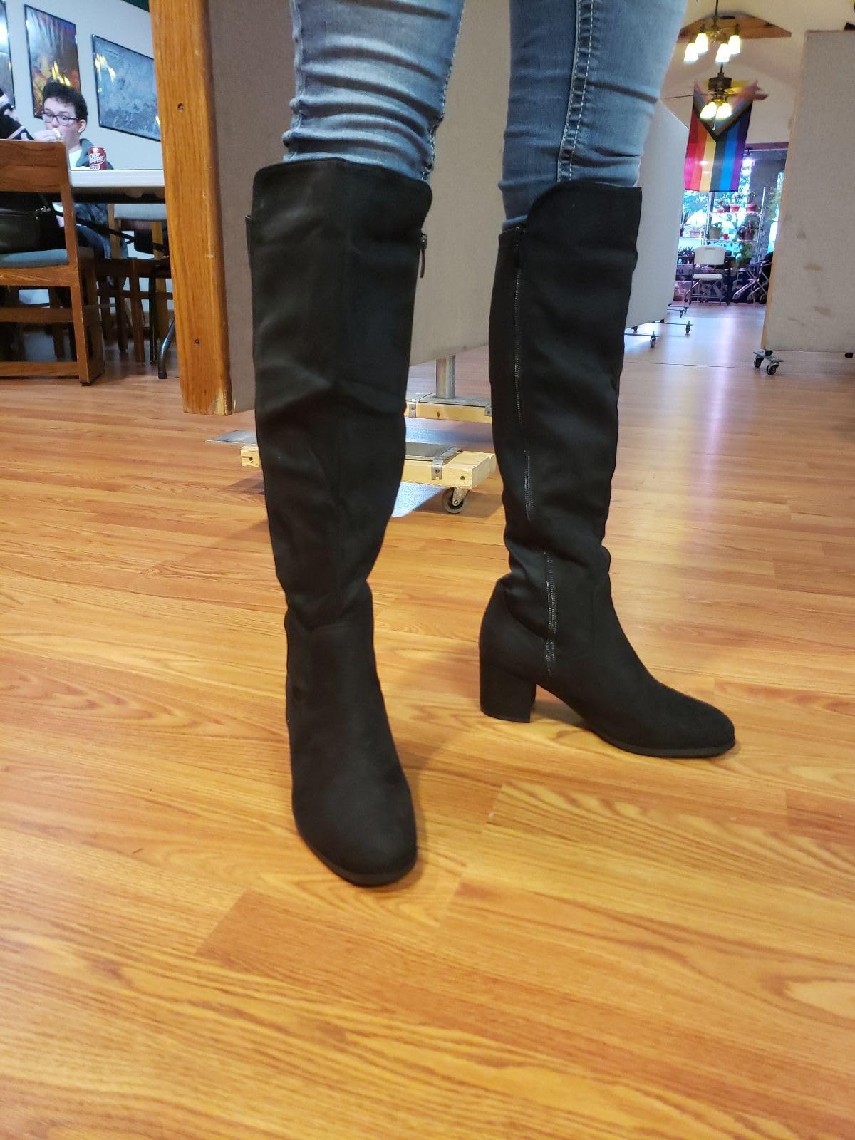 DREAM PAIRS Women's Knee High Stretchy Fashion Boots customer photo 2