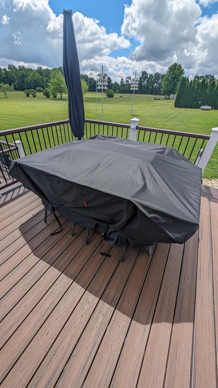 Porch Shield Waterproof Rectangular Patio Table Cover 108 x 70 inch customer photo 1