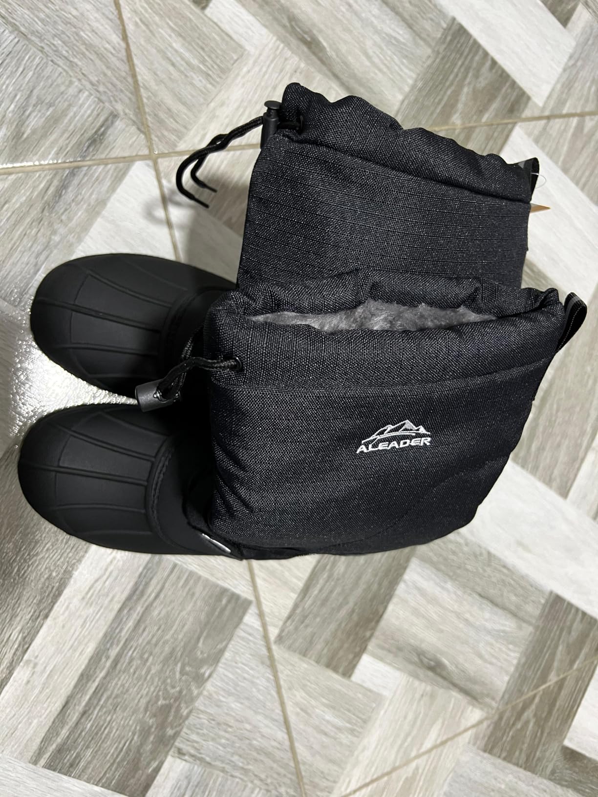 ALEADER Men's Winter Waterproof Insulated Shell Warm Inner Comfortable Outdoor Snow Boots customer photo 2
