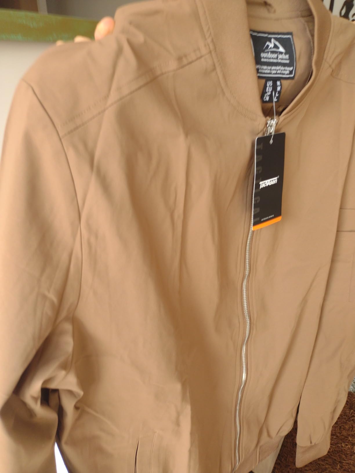 TACVASEN Men's Bomber Jacket Lightweight Casual Spring Fall Windbreaker Zip Up Coat with Pocket customer photo 2