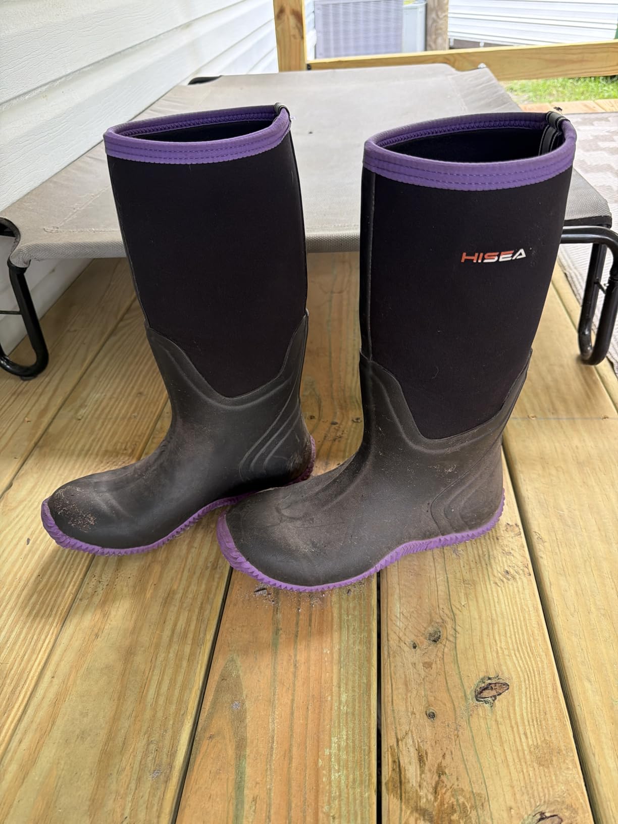 HISEA Women's Rain Boots Waterproof Insulated Neoprene Rubber Mud Boots customer photo 1