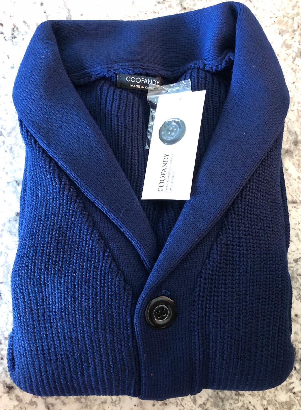 COOFANDY Mens Shawl Collar Cardigan Sweater Button up Sweater with Pockets customer photo 2