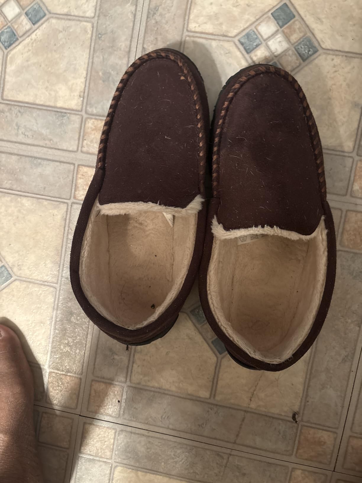 Lulex Moccasins for Men House Slippers Indoor Outdoor Plush Mens Bedroom Shoes with Hard Sole customer photo 1