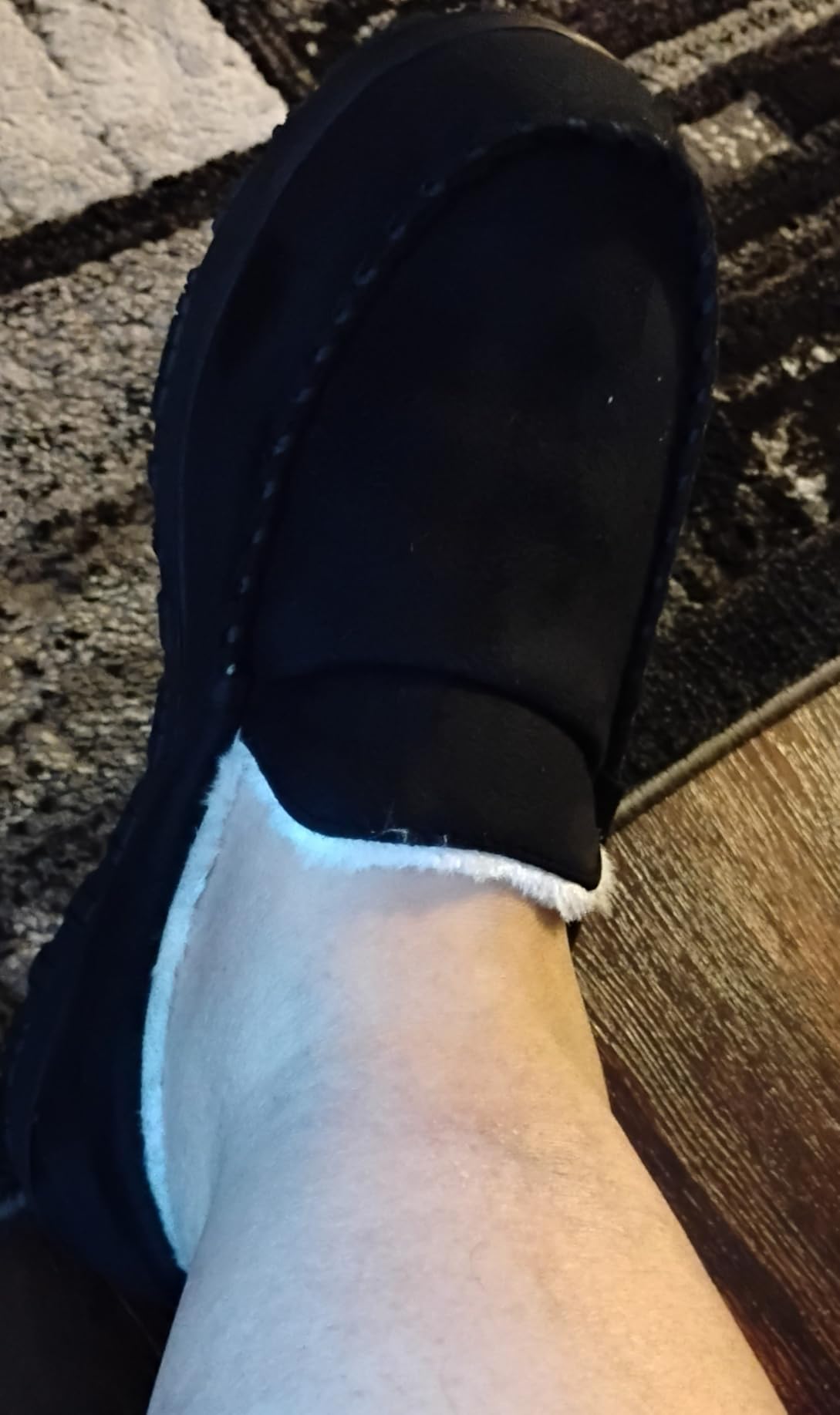 shoeslocker Men's Slippers Indoor Outdoor Warm Soft Plush Memory Foam House Slippers for Men Comfortable Bedroom Moccasin Slipper Non-Slip customer photo 2