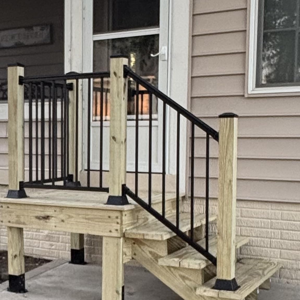 Weatherables 36 in. H x 8 ft. W Stanford Deck Railing Kit - Aluminum Porch & Balcony Railing Kit with Black Powder-Coated Finish, Adjustable Outdoor Hand Rail System customer photo 1