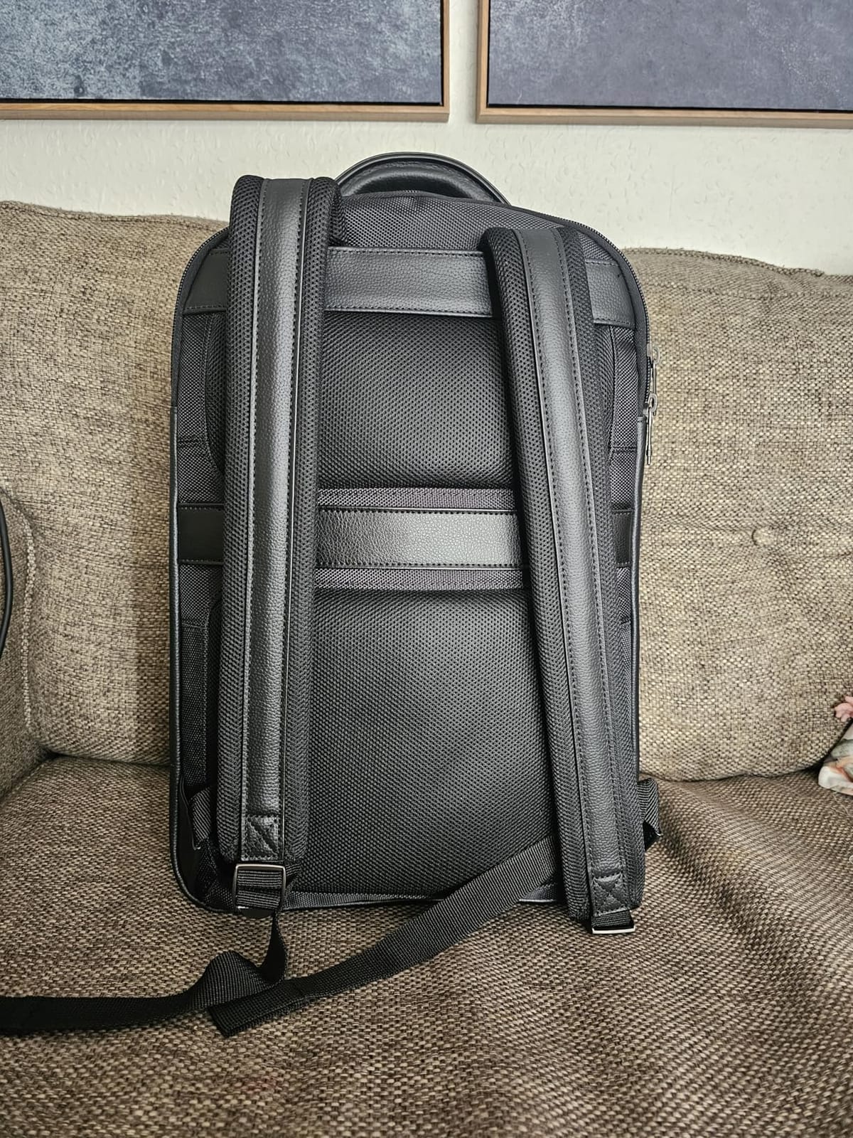 Samsonite Classic Leather Backpack, Black, One Size customer photo 2