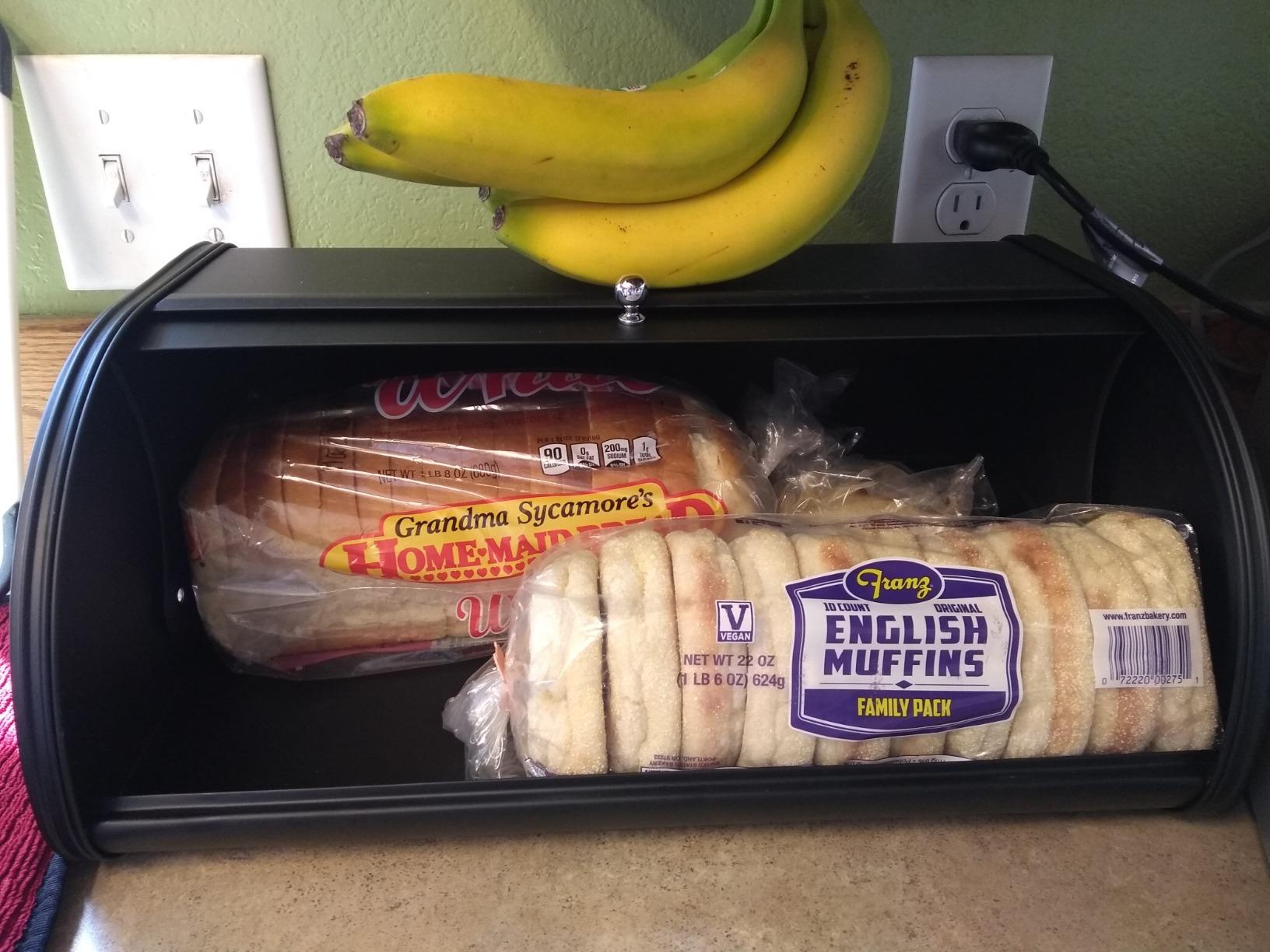 HILFA Stainless Steel Bread Box with Roll Up Lid, For Easy Kitchen Counter Storage, Bread Bin Holder, 17.5X11.5X7.5 inch, Brushed customer photo 2