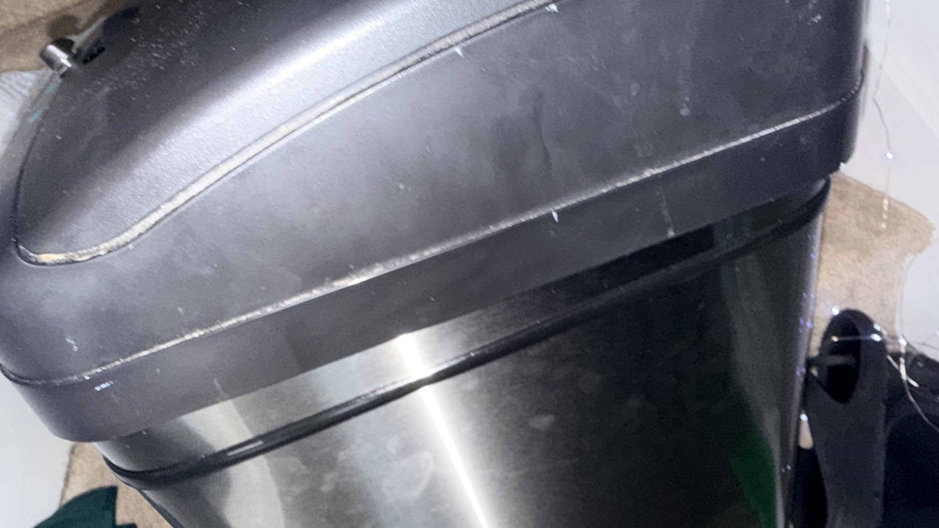 iTouchless 50L / 13 Gal. Dog-Proof Sensor Kitchen Trash Can | Odor Filter | AbsorbX Odorless Pet-Lock Touchless Lid Wastebasket | Stainless Steel Garbage Recycling Bin for Kitchen, Home, Office, Dorm customer photo 1