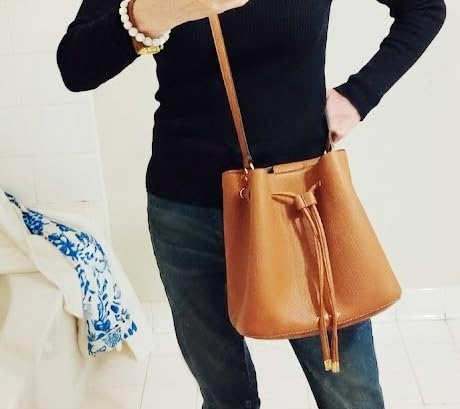 Calvin Klein Women's Gabrianna Novelty Bucket Shoulder Bag customer photo 2