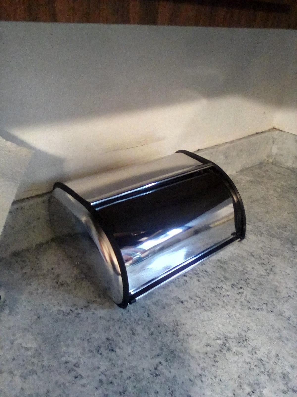 Flexzion Stainless Steel Bread Box, 13-Inch Bread Bin for Countertop | Large Bread Storage Container for Loaves, Bagels, Pastries, and Snacks; 13.38 x 9 x 2.8 Inches customer photo 2