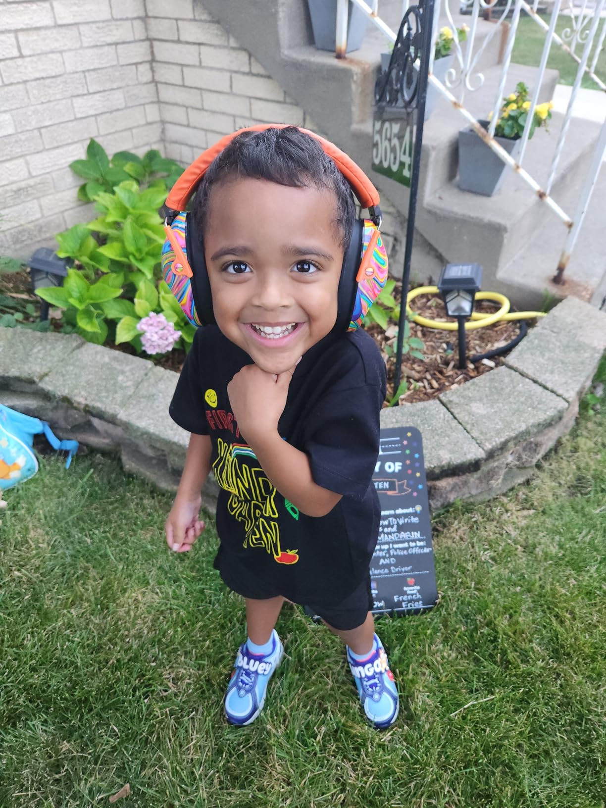 PROHEAR 032 Kids Ear Protection – Ear Muffs for Noise Reduction, 25NRR Noise Cancelling Headphones for Kids,Toddlers, Autism, Sensory Use, Hearing Protection – Orange customer photo 1