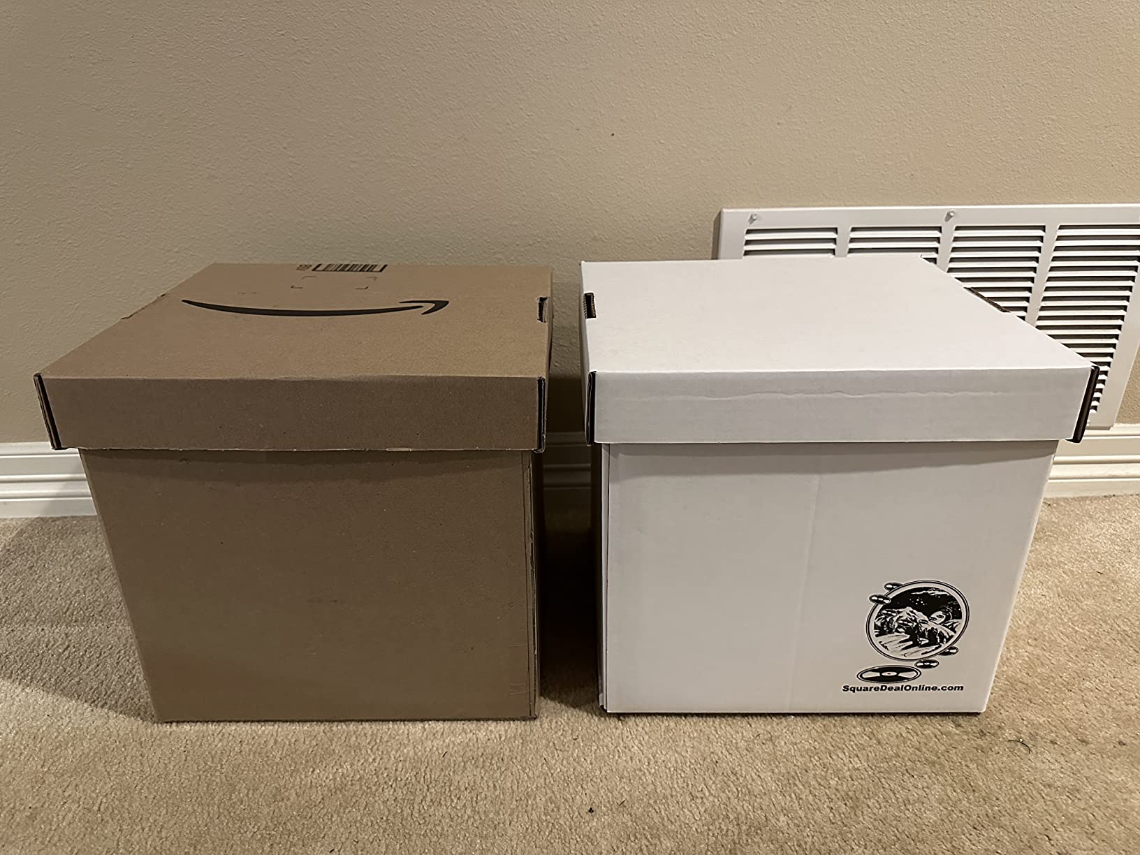 Durable Set of 10 12 inch Vinyl Record Storage Boxes - Heavy-Duty Cardboard Construction with Removable Lid - Holds Up to 90 Records Each customer photo 2