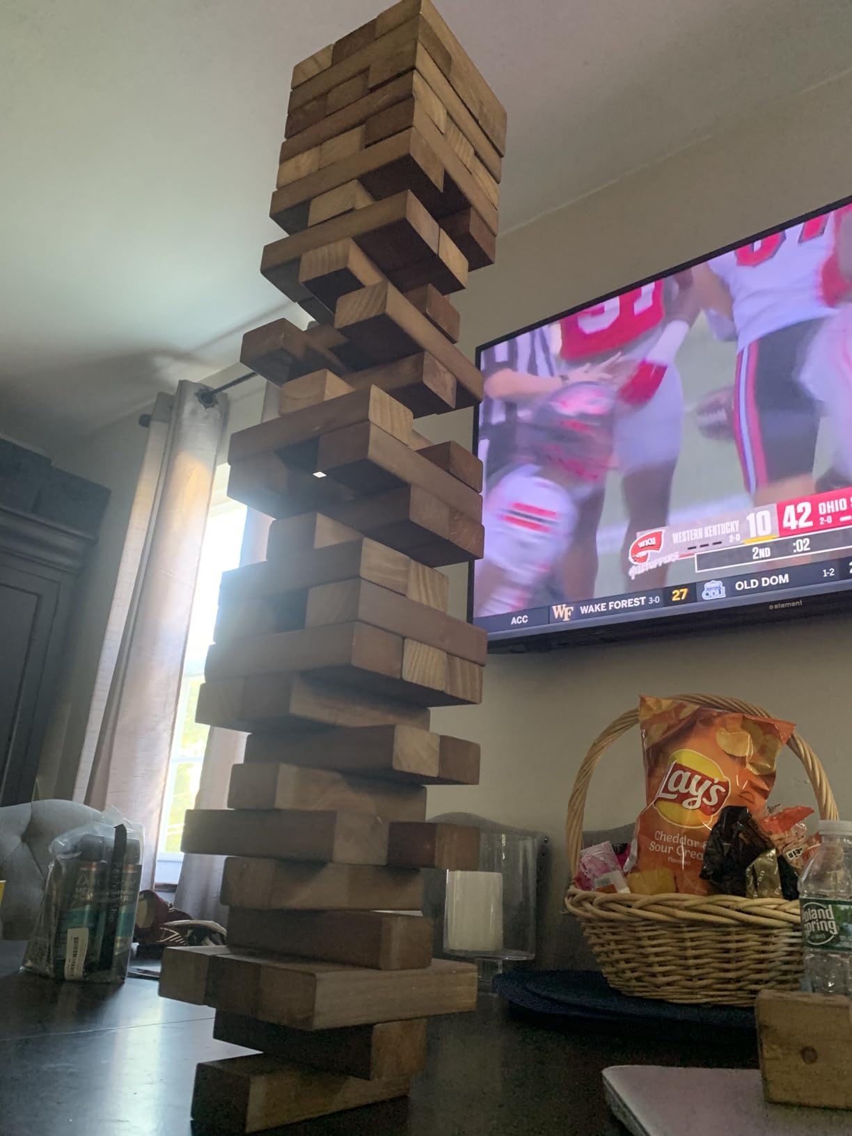 ApudArmis Giant Tumble Tower, 54 PCS Pine Stacking Outdoor Game 4.2FT customer photo 2
