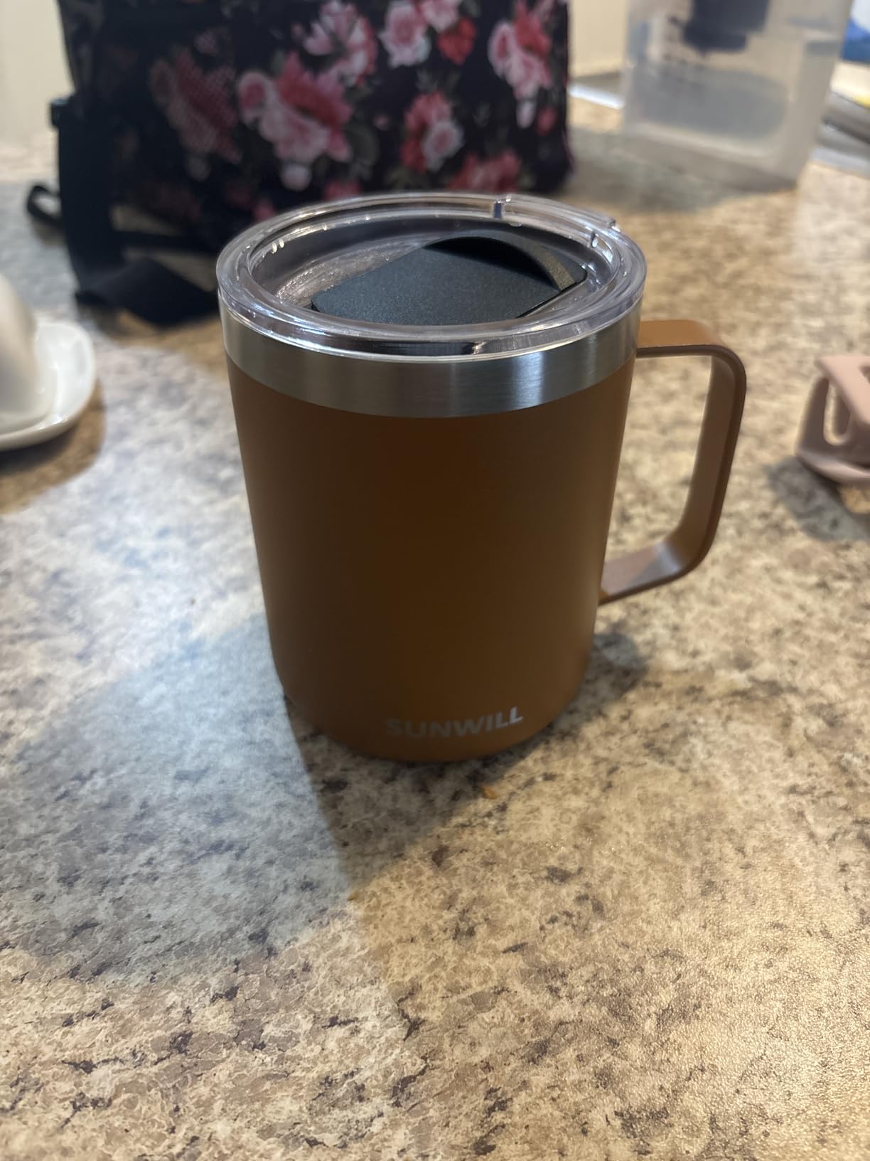 SUNWILL Travel Coffee Mug with Lid, 14 oz Insulated Stainless Steel customer photo 1