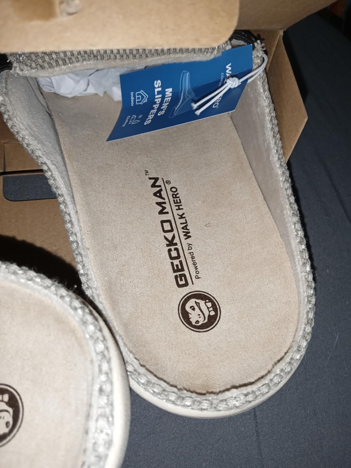 Mens Slippers with Arch Support, House Shoes for Men with Anti-Slip Sole customer photo 2