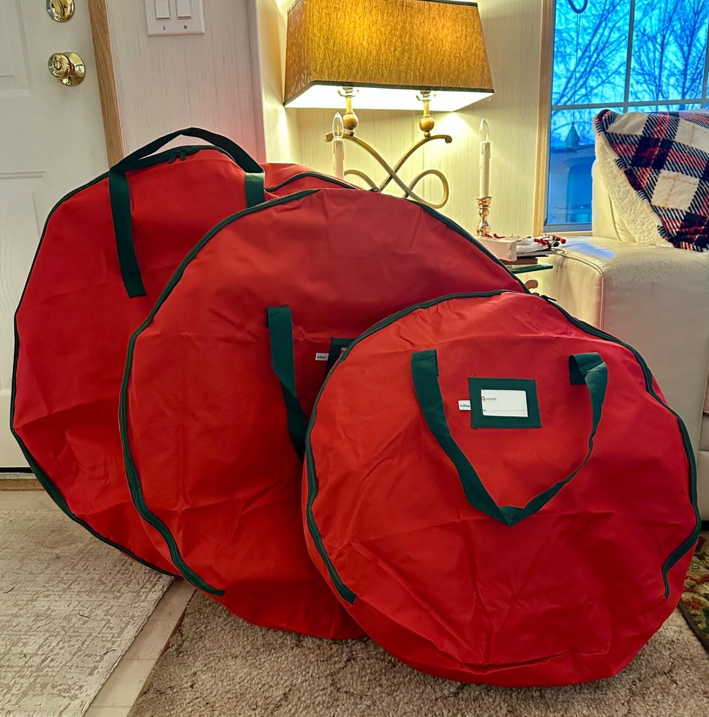 Heavy Duty Christmas Wreath Storage Bag 48