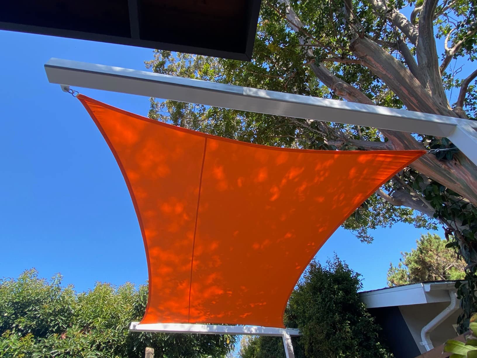 ColourTree 7' x 12' Waterproof Rectangle Beige Shade Sail 98% UV Block customer photo 1
