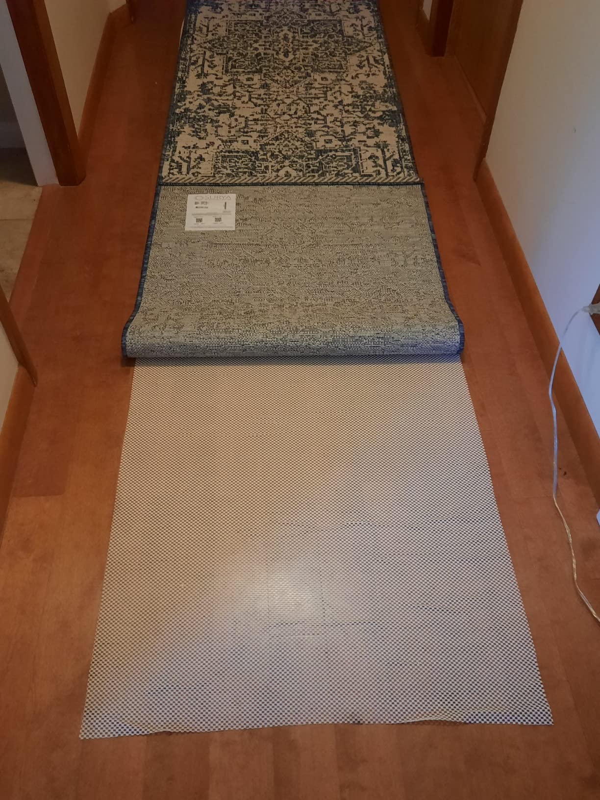 Non Slip Area Rug Pad Gripper - 8x10 Strong Grip Carpet pad for Area Rugs and Hardwood Floors, Provides Protection and Cushion customer photo 1