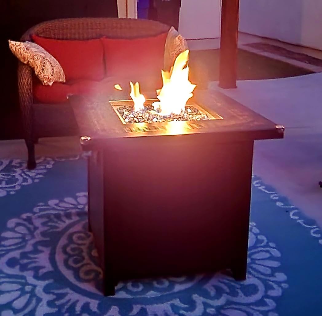 Saking Fire Pit Cover Square Gas Fire Pit Table Cover 28X28 inch customer photo 2