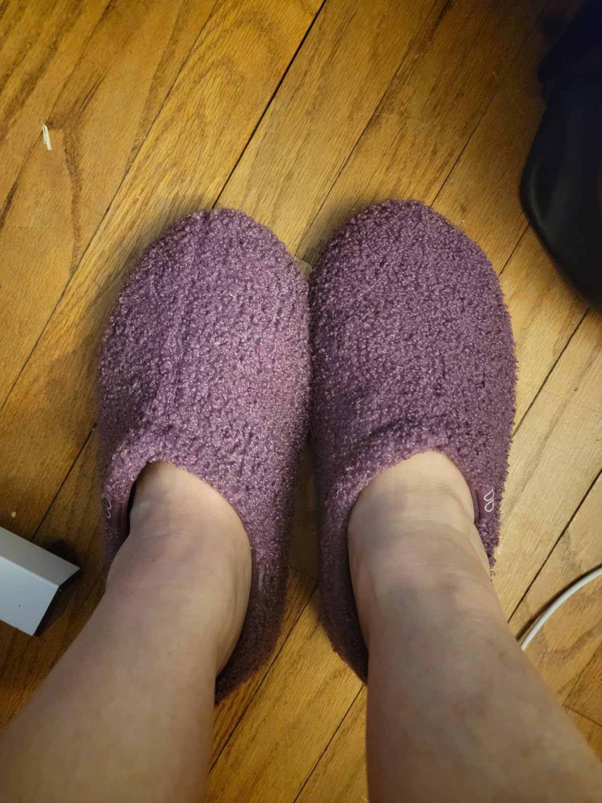 HomeTop Women's Fuzzy Curly Fur Fleece Lining Memory Foam Loafer Slippers customer photo 2