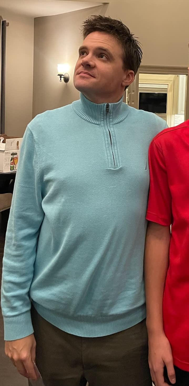 Nautica Men's Quarter-Zip Sweater customer photo 2