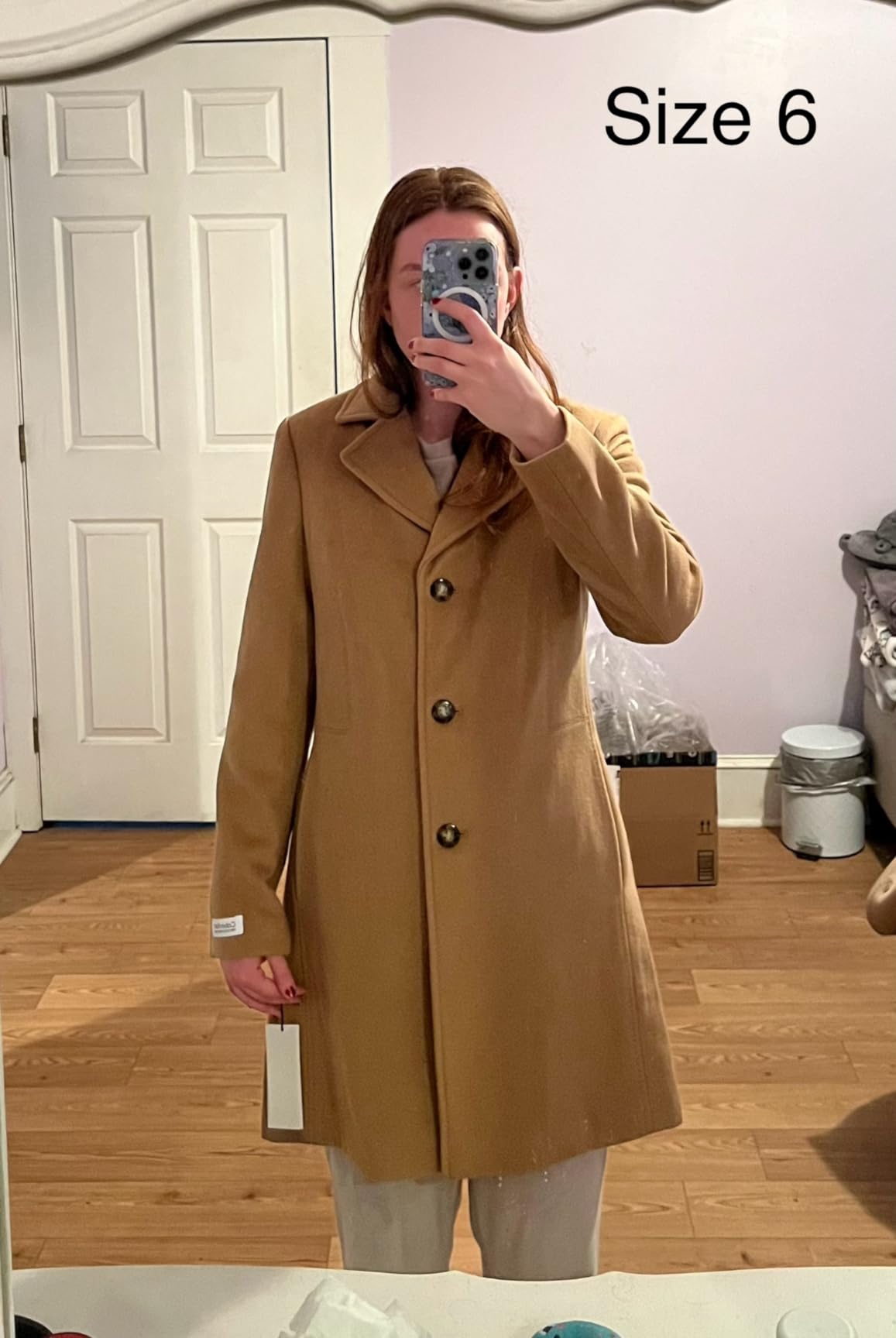 Calvin Klein womens Classic Wool Blend Coat customer photo 1