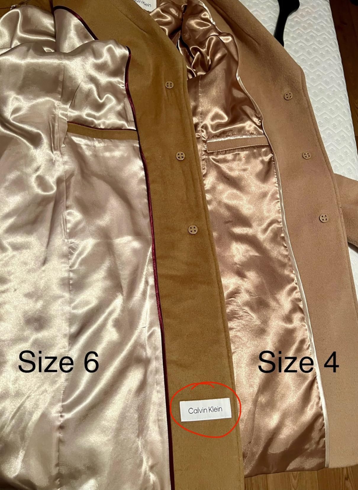 Calvin Klein womens Classic Wool Blend Coat customer photo 2