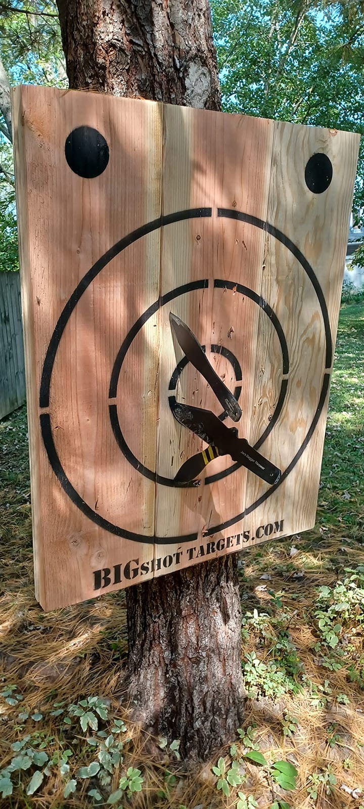 BIGSHOT Wooden Axe Throwing Target with Bottle Opener customer photo 2