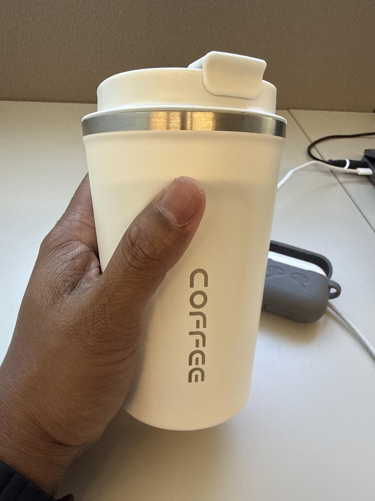 CS COSDDI 12 oz Coffee mug - Stainless Steel Coffee Cup with Leakproof Lid customer photo 2