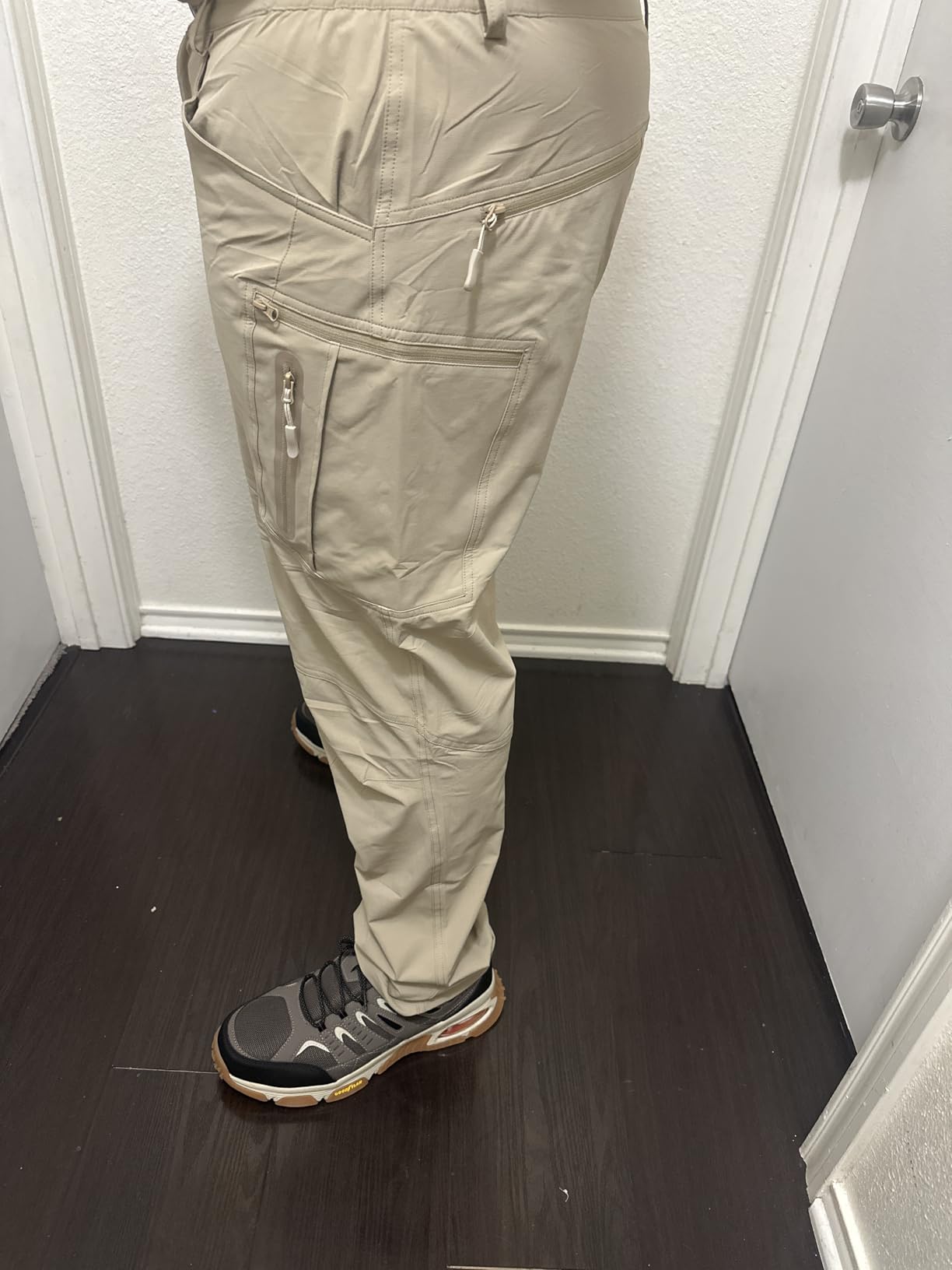 TACVASEN Men's Lightweight Hiking Tactical Pants Waterproof Quick Dry Cargo Work Rain Outdoor Pants 8 Pockets customer photo 1