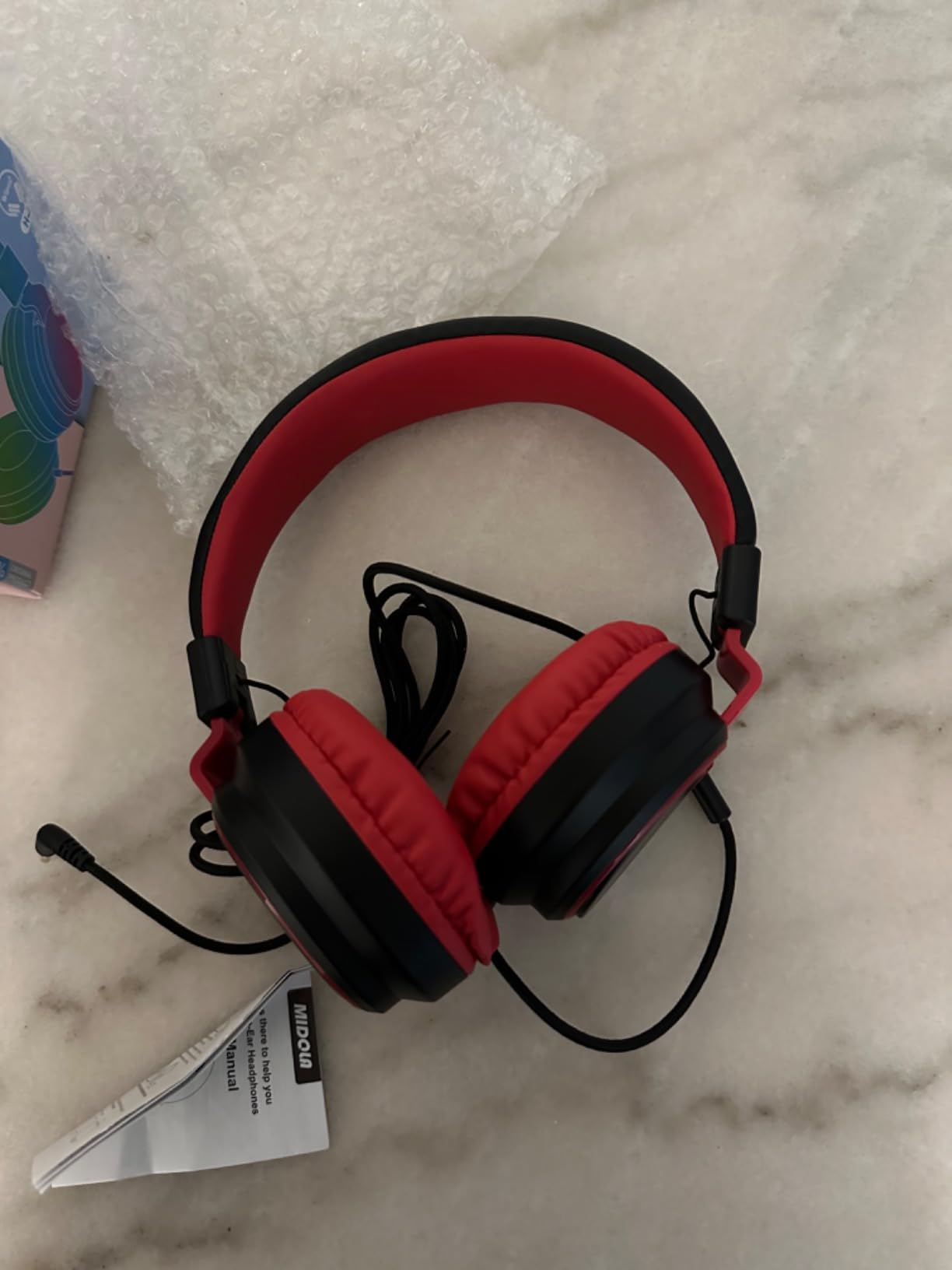 Wired Kids Headphones for School with Cord Mic,Safe Volume Limit 85/94dB customer photo 1