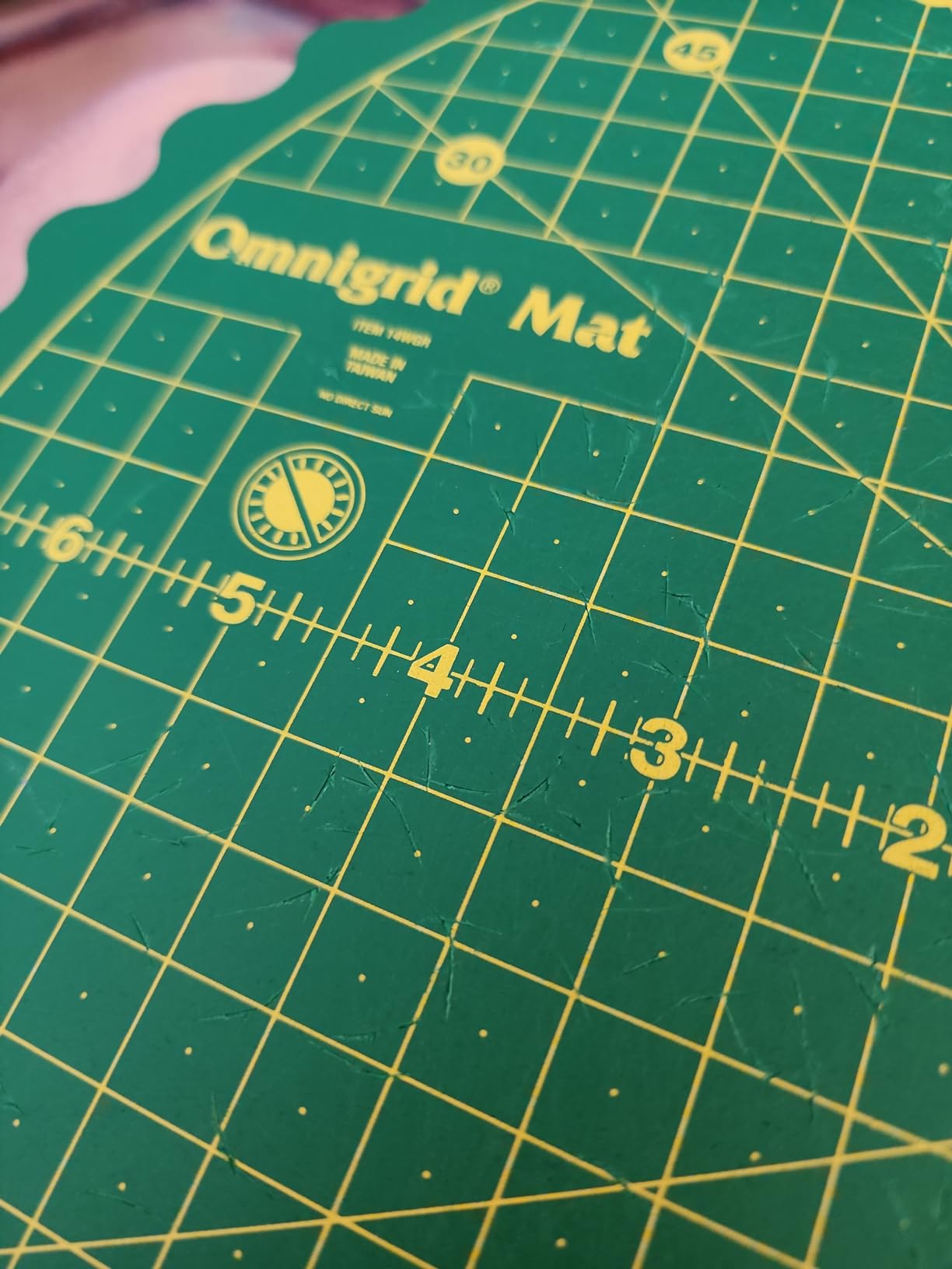Omnigrid 360 Rotating Self-Healing Cutting Mat, 8 Inch Precision Fabric Cutting Mat customer photo 1