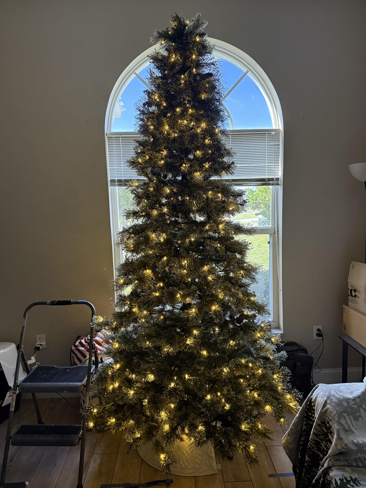 ZOBER 600D Oxford Fabric Rolling Christmas Tree Storage Bag - Fits 7.5 Ft Artificial Trees - Waterproof Christmas Tree Bag For Storage Box For Xmas, Durable Handles and Wheels - Card Slot - Black customer photo 2