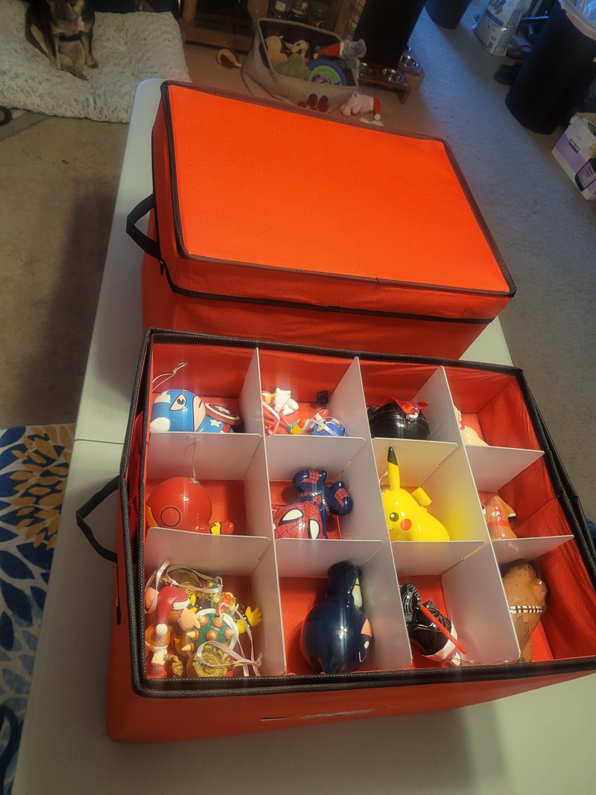 ZOBER Christmas Ornament Storage Box - Stores 128 3