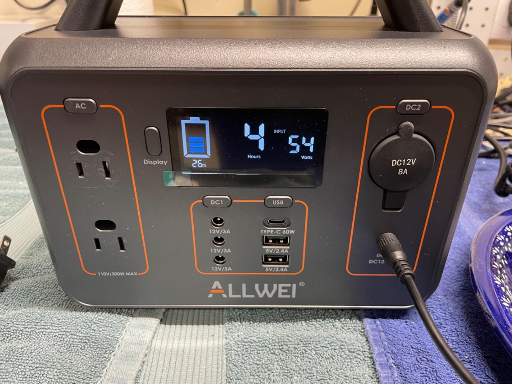 ALLWEI Portable Power Station 300W, 256Wh Solar Generator LiFePO4 Battery | Pure Sine Wave AC Outlet, PD 60W Fast Charging, MPPT & BMS Protection, Compact for Camping Outdoor Home Backup Emergency CPAP customer photo 2