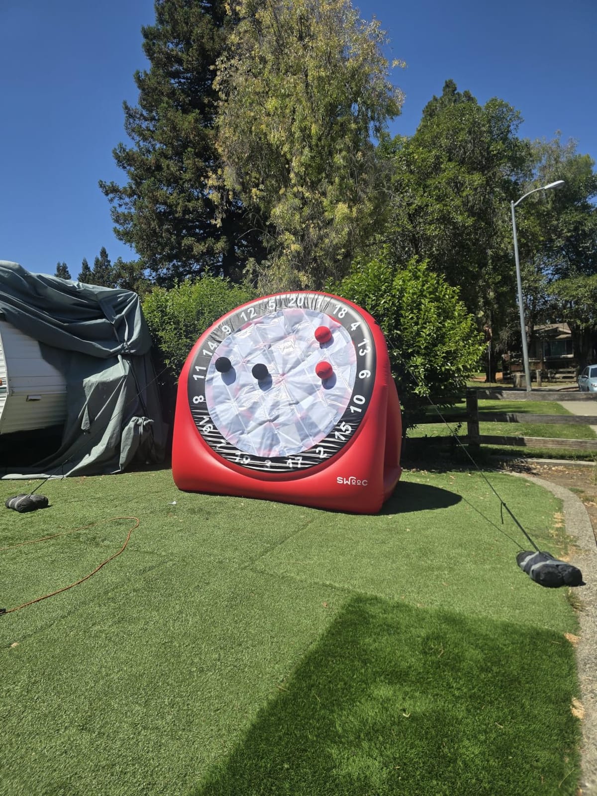 Swooc Games - Premium Inflatable Giant Kick Darts (15+ Ways to Play) - Jumbo Soccer Dartboard with Air Pump - Big Carnival Games - Giant Outdoor Games - Oversized Dart Board Yard & Lawn Game customer photo 1