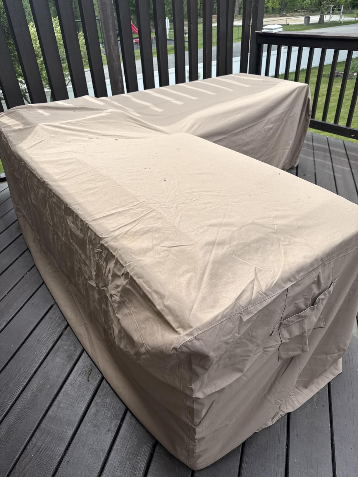 Easy-Going 600D Patio V-Shaped Sectional Sofa Cover 89
