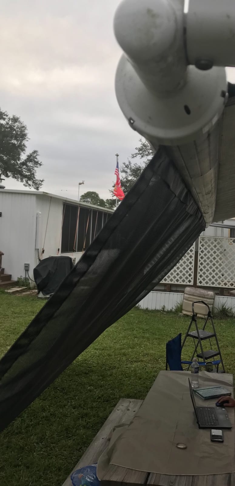 RV Awning Side Sun Shade Screen Camper Travel Trailer Sunshade, 9'X7'-Black | Mesh, Fit for Motorhome Recreational Vehicle Awning Sunscreen, UV Blocker Completed Kits, Easy install, 3 Year Warranty customer photo 2