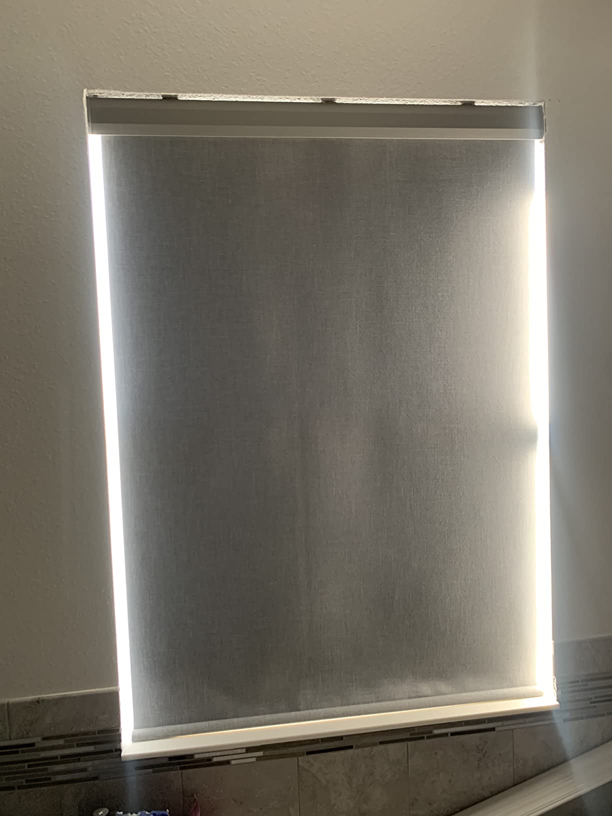 Graywind Motorized Blackout Roller Shade Work with Alexa Google customer photo 1