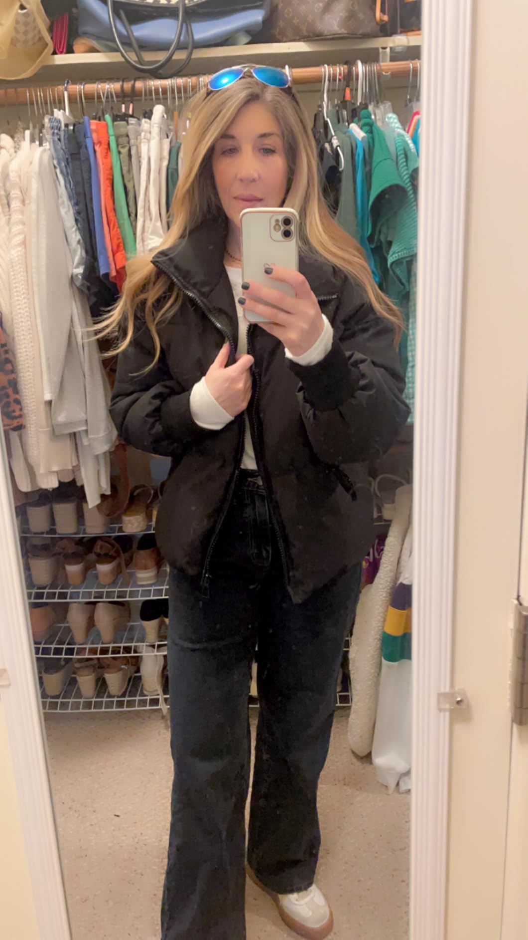 MEROKEETY Womens Long Sleeve Quilted Baggy Winter Puffer Jacket Winter Coat customer photo 1