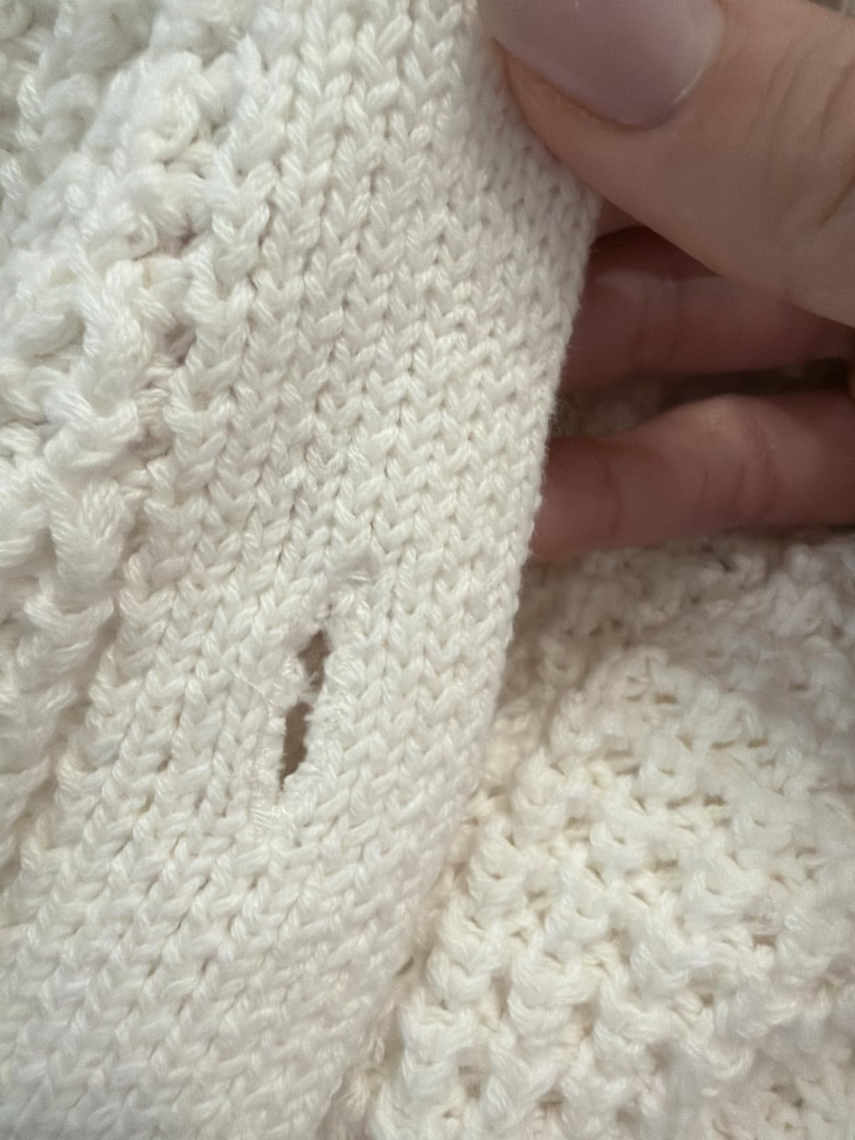 QUALFORT Women's Oversized 100% Cotton Cardigan Sweater customer photo 2