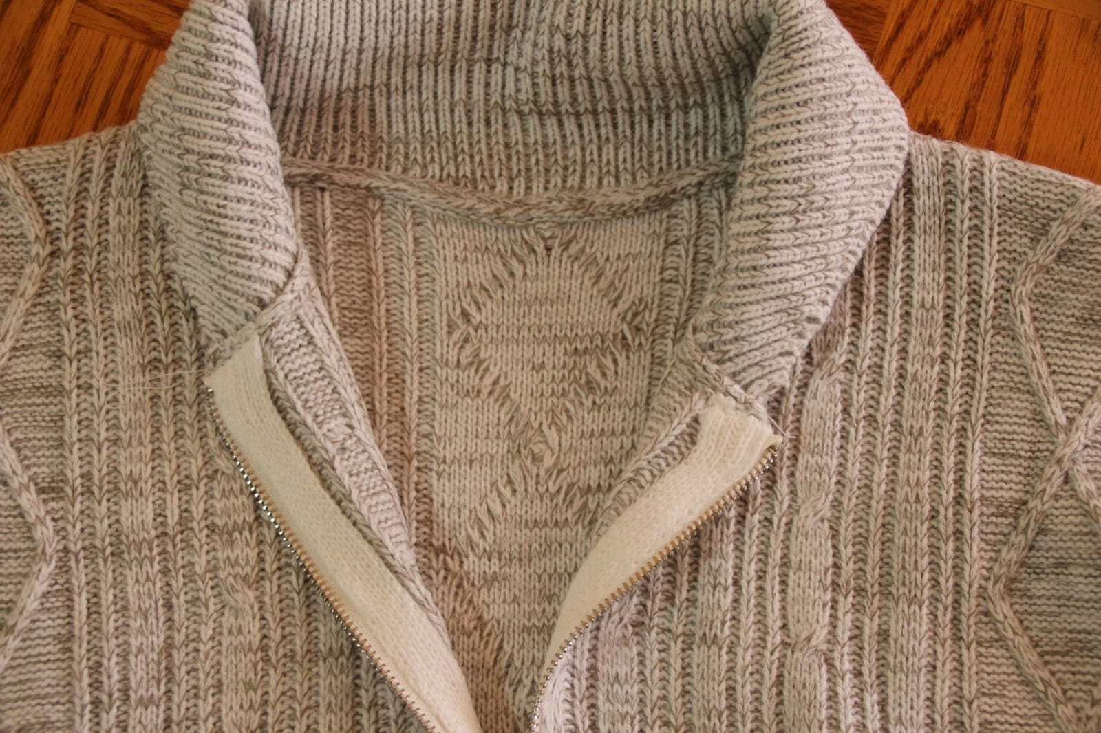 Ryannology Mens Zip Up Cardigan Sweater Shawl Collar Cable Knit Sweaters customer photo 1