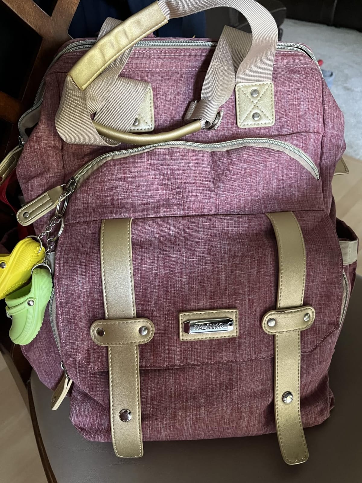FALANKO Backpack for Women,Wide Open Work Large Student Bookbag for 15.6 Inch Laptop,Doctor Teacher Nurse College School Travel Bag,Water Resistant Laptop Bookbag Computer Back Pack Pink customer photo 2