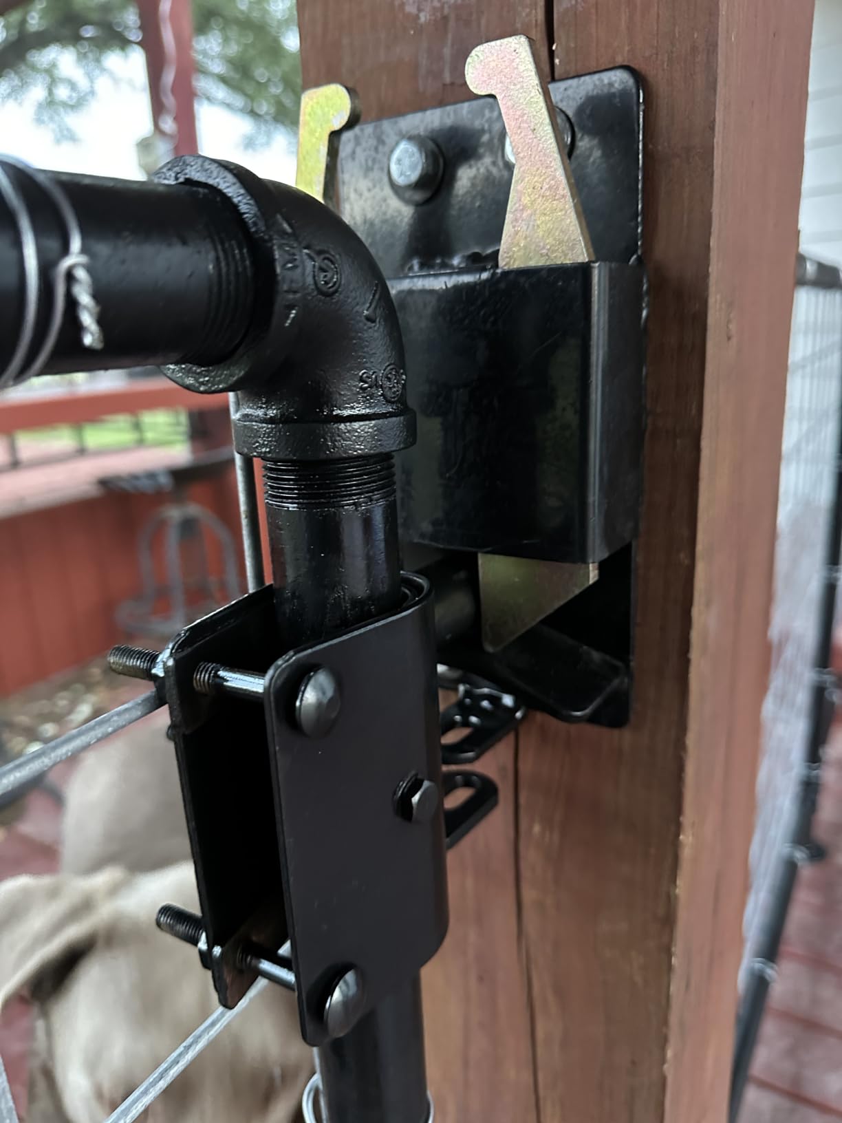 Farm Gate Latch 2 Way Gate Latch - Black Two Way Gate Latch Livestock Cattle Gate for Horse Corrals, Ranches customer photo 2