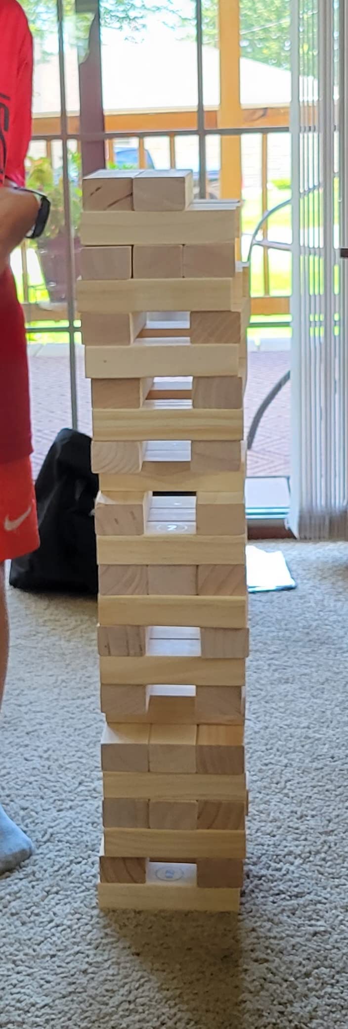 Outdoor Games Large Tumble Tower 54 Wood Blocks Stacking Game 4 FT Tall customer photo 2