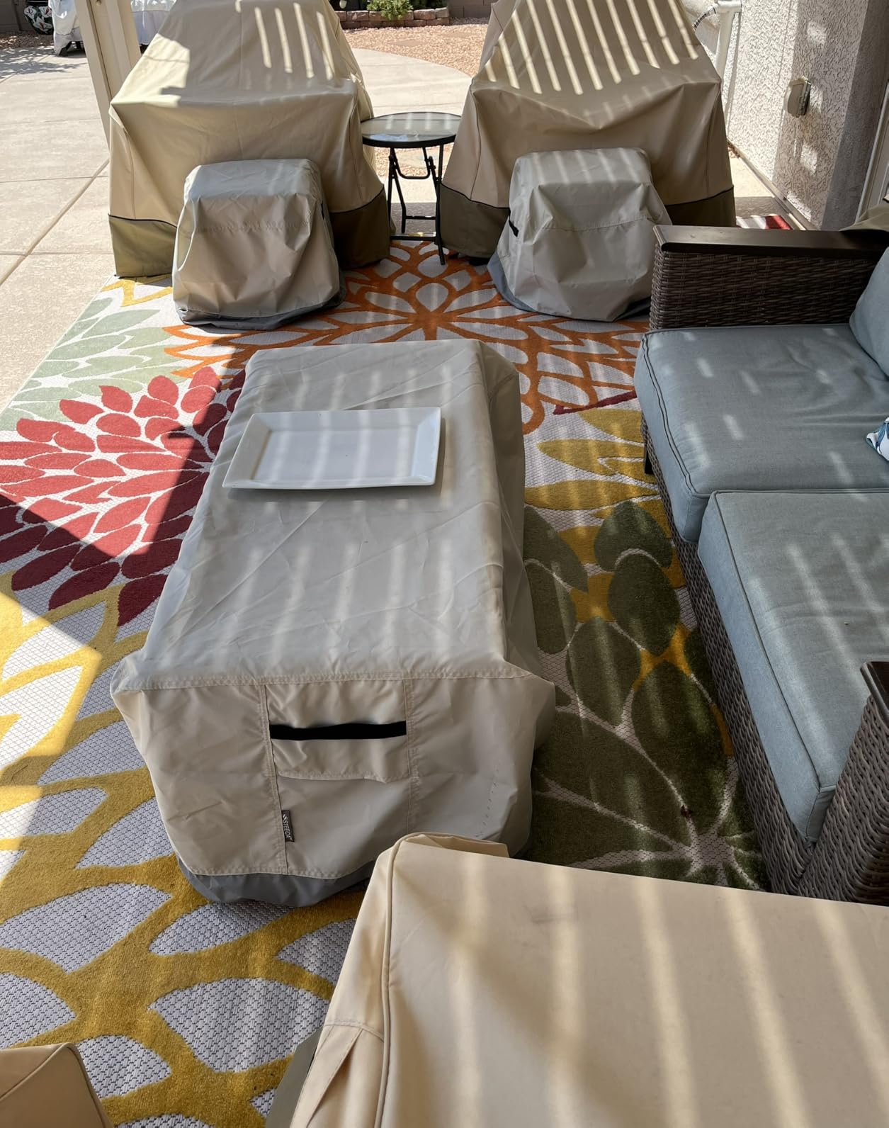 COSFLY Patio Furniture Covers Waterproof, Outdoor 3-Seater Sofa Cover Heavy Duty Fits up to 79W x 38D x 35H inches customer photo 1