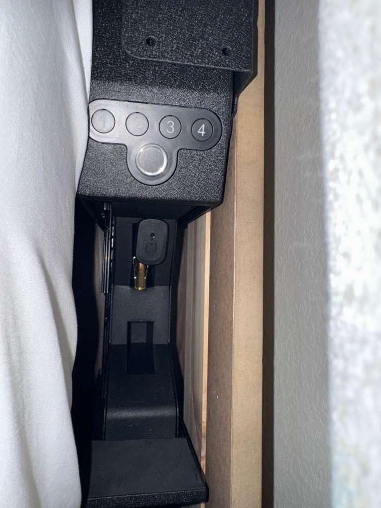 Biometric Slider Handgun Gun Safe for Nightstand, Desk, Bed Side, Truck customer photo 2