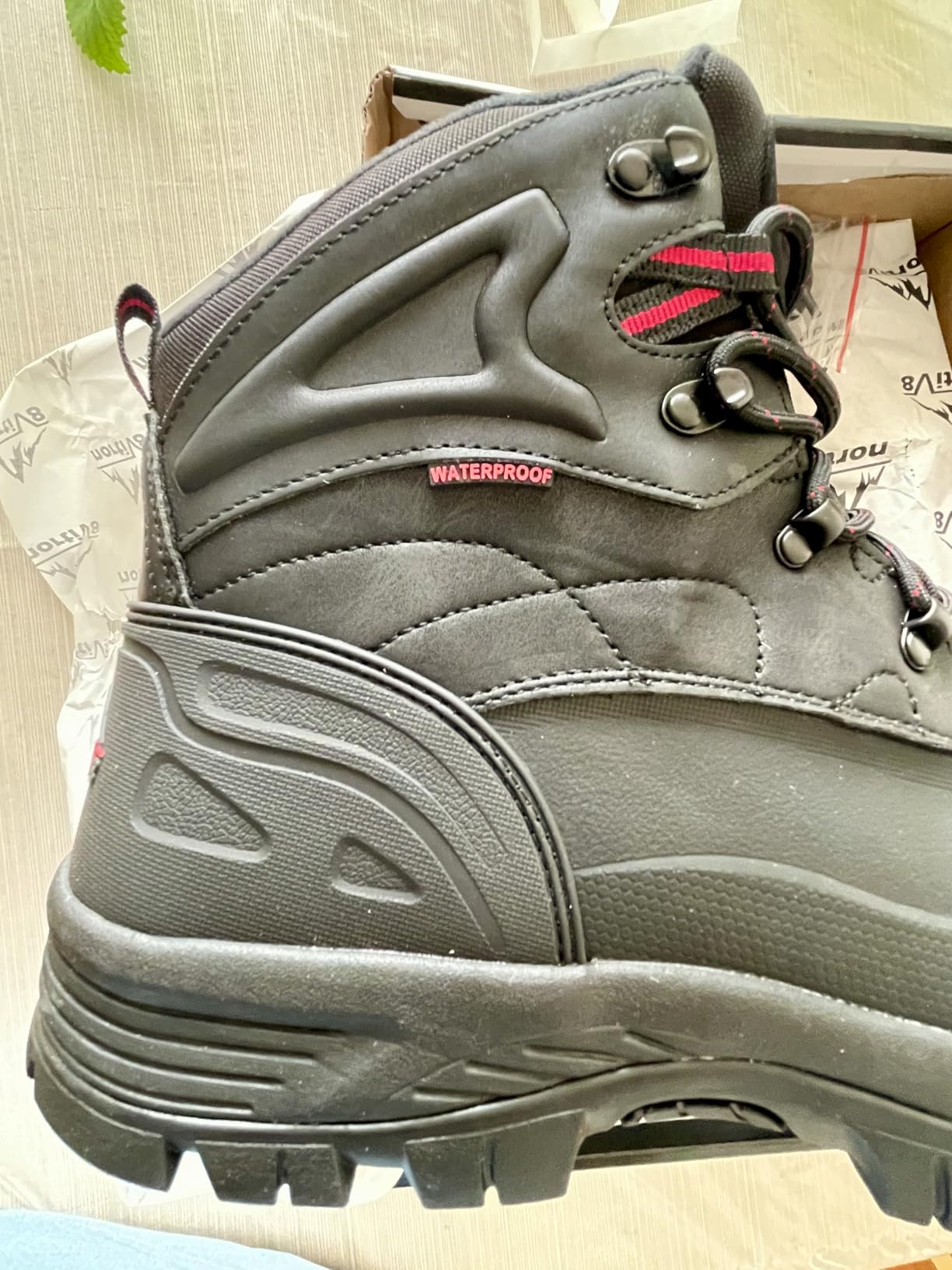 NORTIV 8 Men's Waterproof Hiking Winter Snow Boots customer photo 2