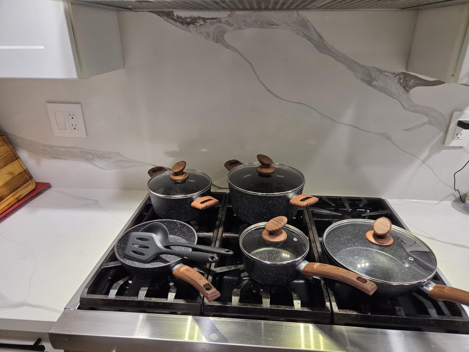 Kitchen Academy Pots and Pans Set Non Stick, 12pcs Induction Cookware customer photo 2
