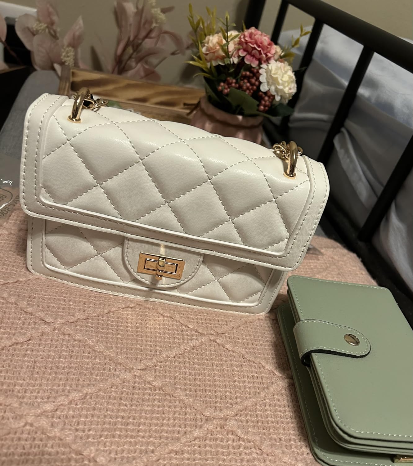 SG SUGU Small Quilted Crossbody Bag, Trendy Designer Mini Shoulder Bag, Phone Wallet Purse for Women customer photo 2